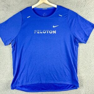 Nike‎ Running Shirt Mens 2XL Blue Dri-FIT Peloton Athletic Performance Tee